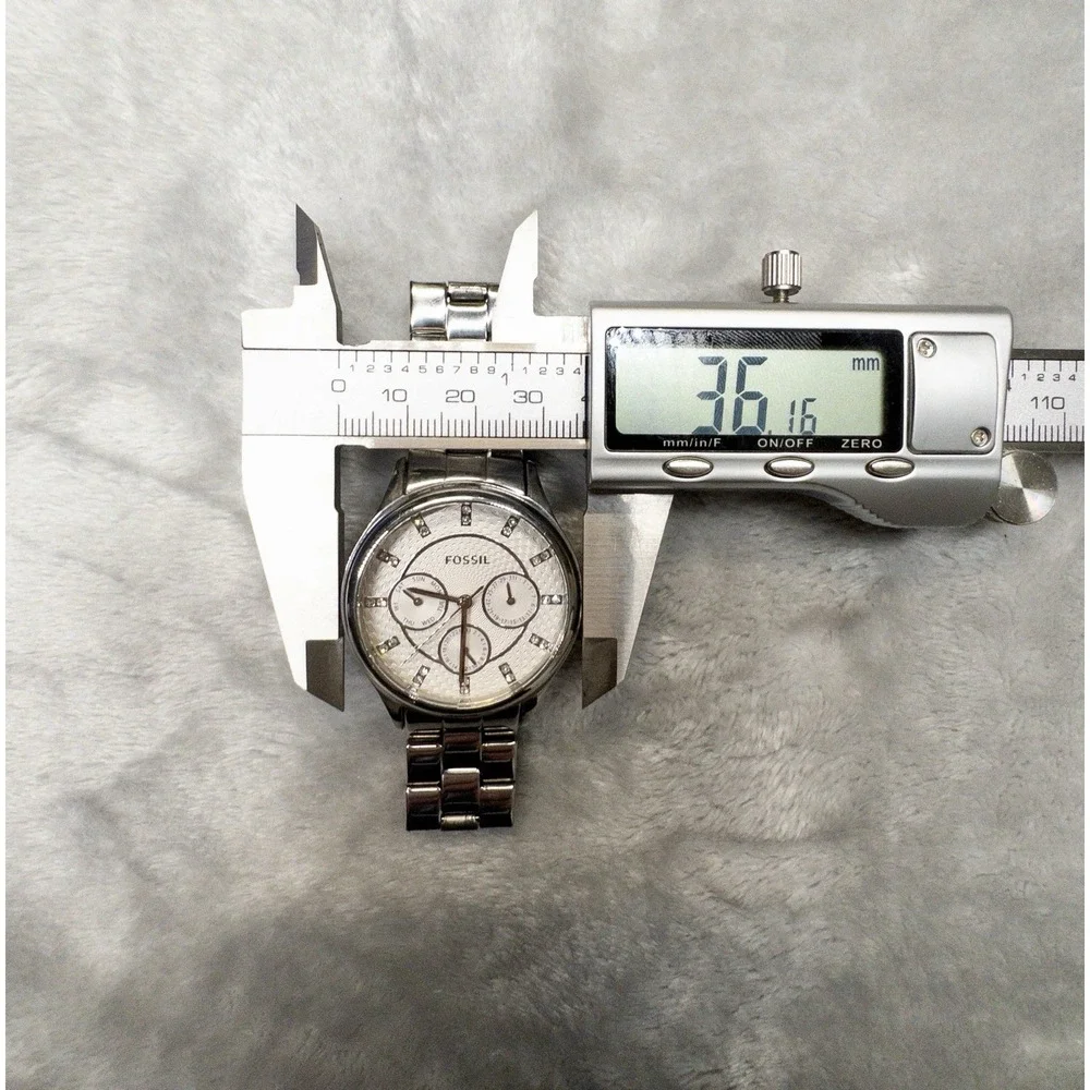 Fossil BQ1560 Modern Sophisticate Collection Multifunction Silver Crystal Watch